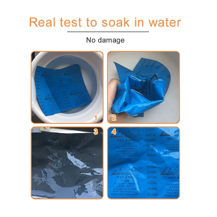 5 Sheets CP38 Waterproof Sandpaper Abrasive Paper Wet & Dry 1200 to 5000 Grits for Automotive Sanding Wood Furniture Finishing