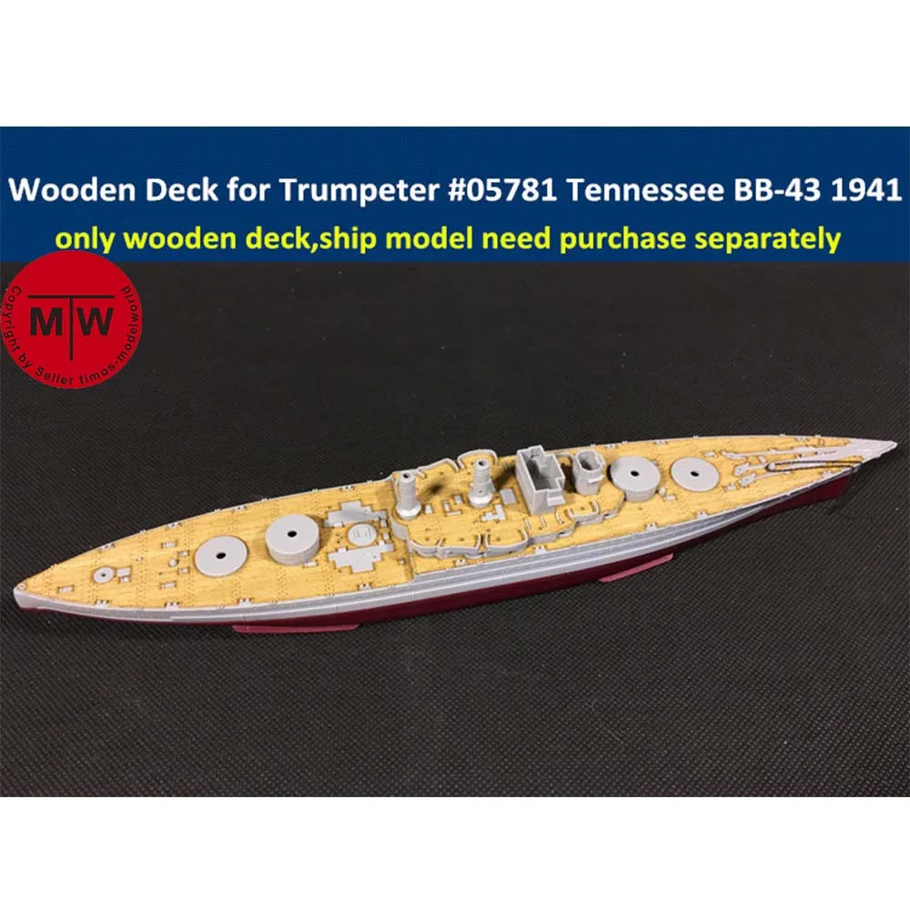 

1/700 Scale Wooden Deck for Trumpeter 05781 USS Tennessee BB-43 1941 Ship Model Kit