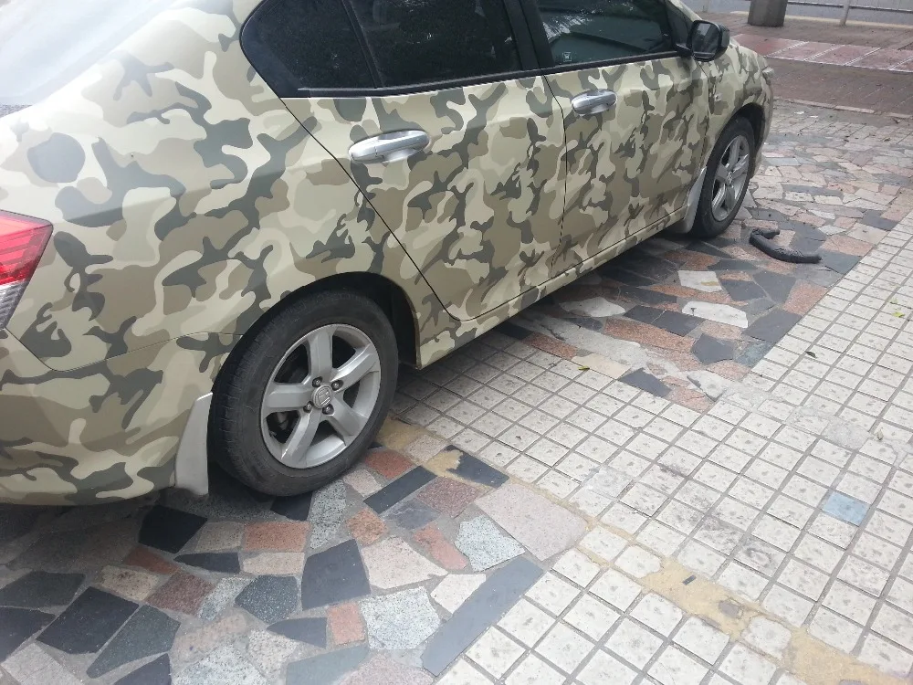 Car Stling 20*152m Camouflage car body Wrap Film Camo Army Green car-stylings stickers and Decals PVC Vinyl Car Sticker