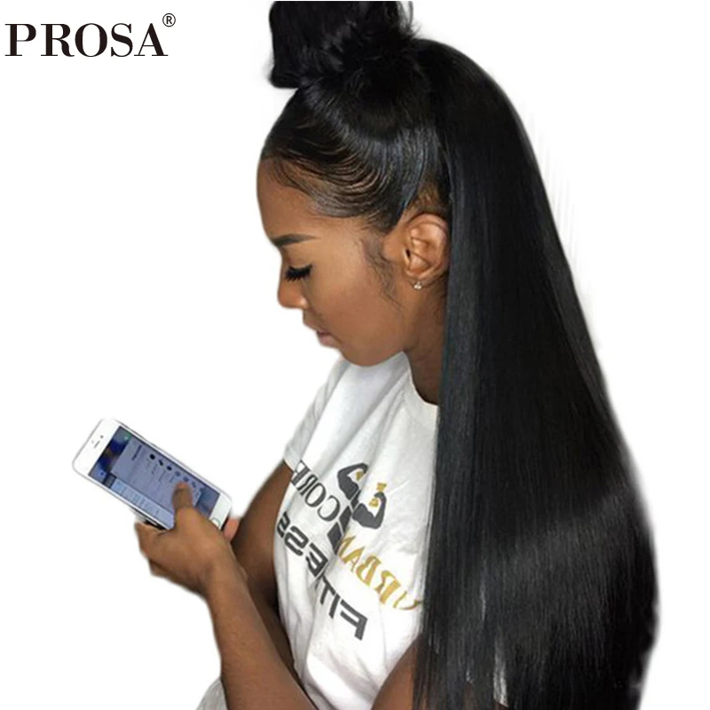 Silk Base Full Lace Human Hair Wigs Natural Hair Straight Brazilian Frontal Wig Pre Plucked With Baby Hair Prosa Remy