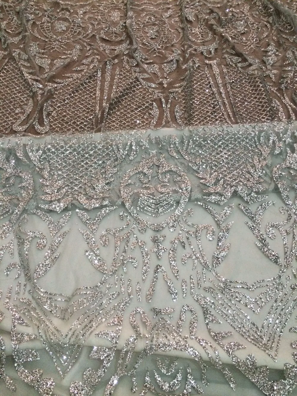 

special tulle lace fabric SYJ-91023 with glued glitter nice looking african tulle net lace fabric