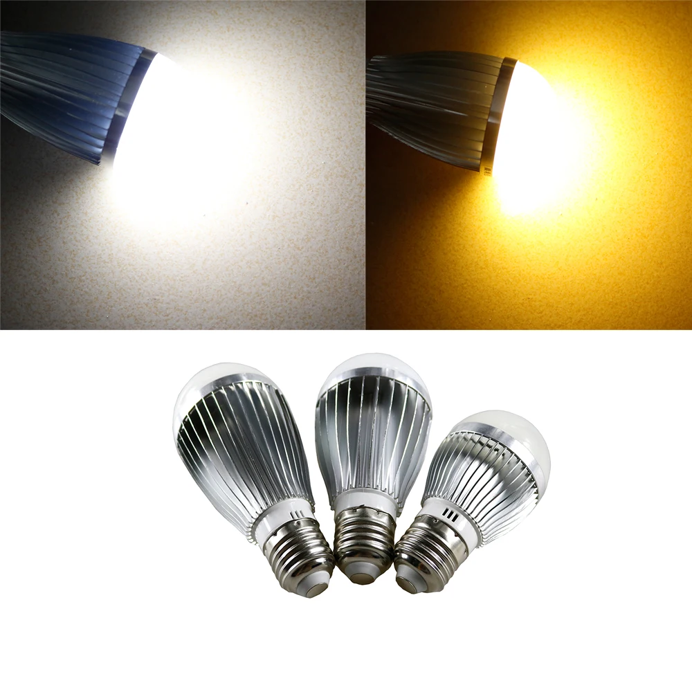 E27 E14 B22 LED lamp bulb  IC 3w 5w 7w  220V 110V LED Lights Led Bulb bulb light SMD5730 Silver aluminum for home lighting 1PCS