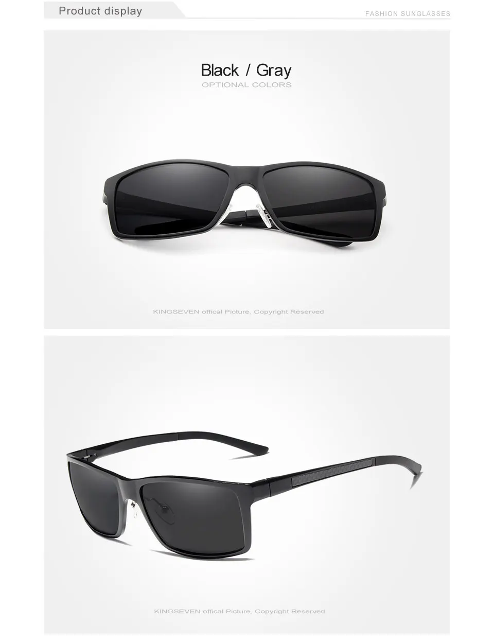 Kings even brand design mode aluminium magnesium sonnenbrille männer polarisierte fahr brillen für männer uv400 oculos n7021 – Detail 5