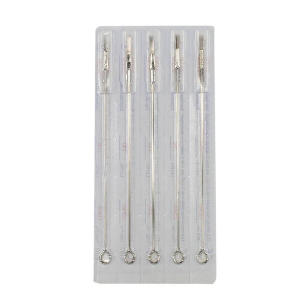 5pcs/Lot Assorted Sterilized Disposable Tattoo Needles Round Shader 5M1 7M1 9M1 7M2 9RM Permanent Makeup