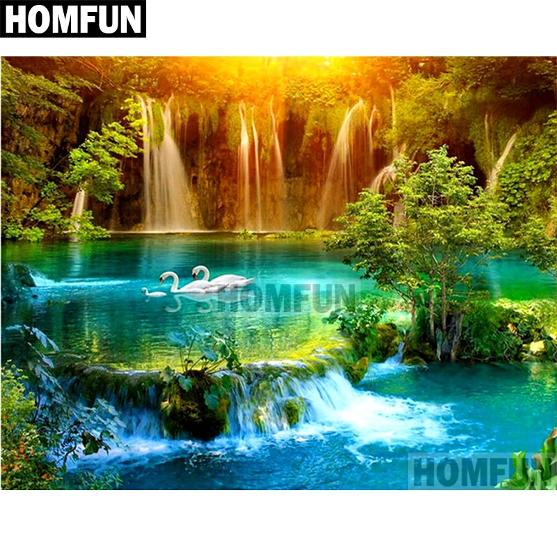 HOMFUN Full Square/Round Drill 5D DIY Diamond Painting 