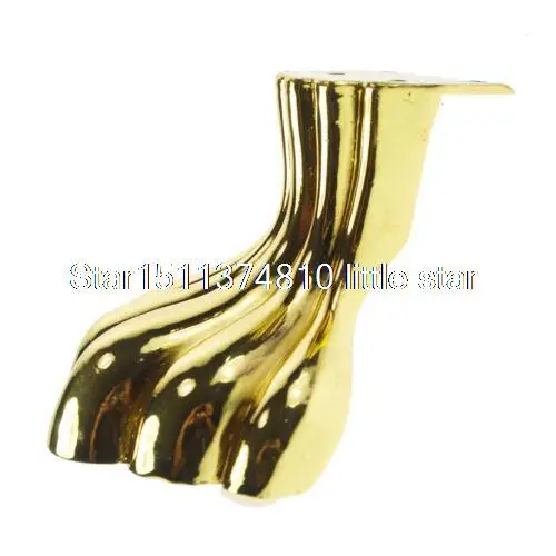 (4) 105mm Metal Furniture Cabinet Legs Tea Table Bed  Chair Sofa Leg Feet Golden