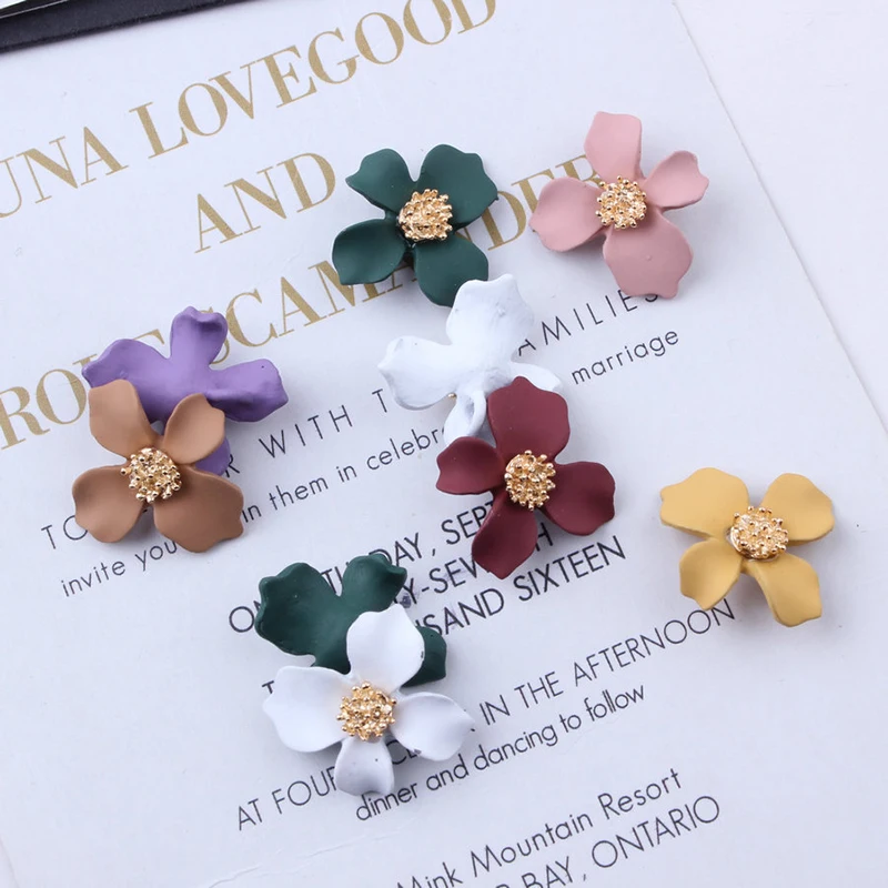 10pcs/lot Rubber Paint Butterfly Flower Charms Earring DIY Alloy Pendant Flowers Enamel Charm Bracelet Jewelry Accessory YZ126