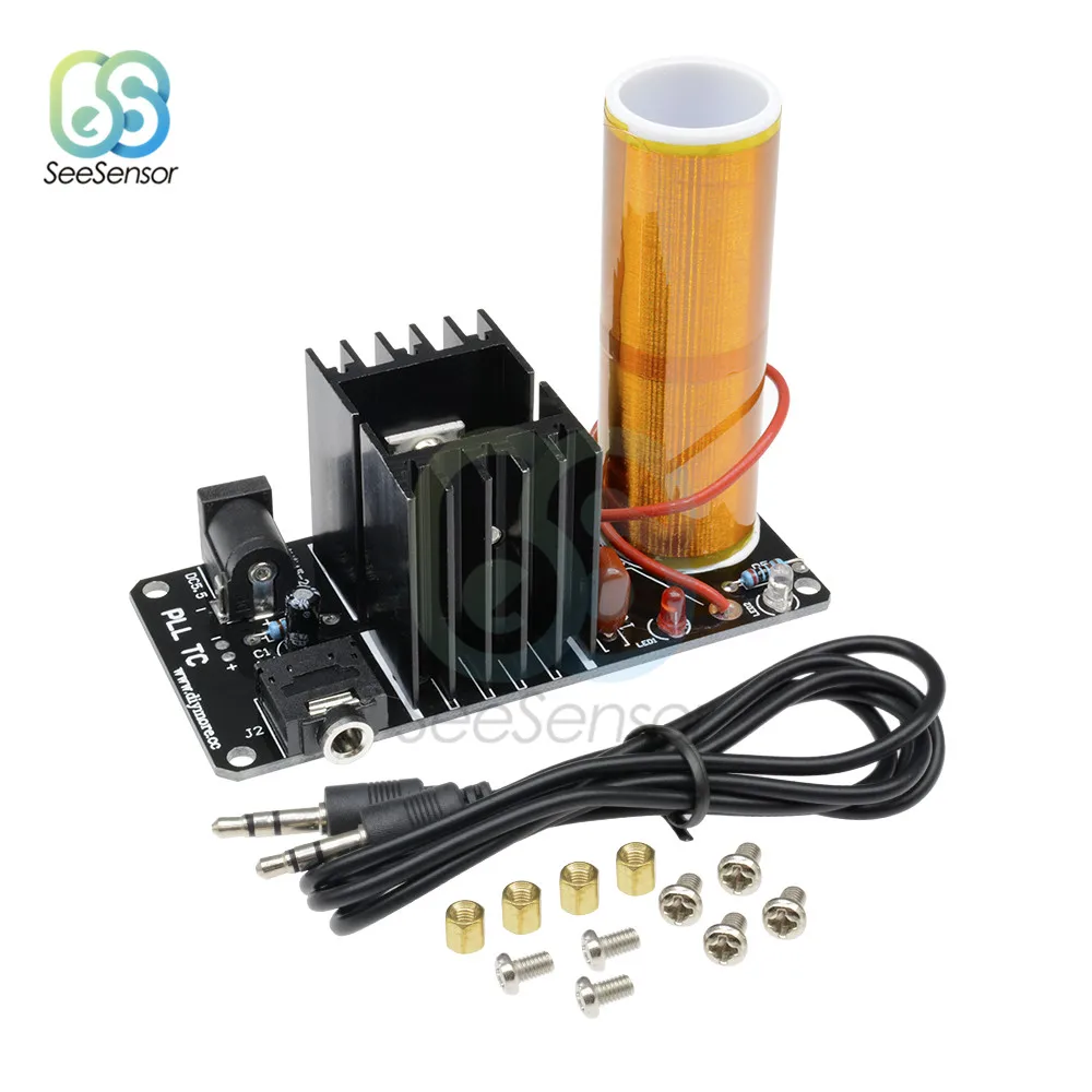 Mini Bobine de Haut-Parleur Plasma 15W, Kit de Remplacement de Musique, Carte de Transmission Sans Fil, Tech DC 15-24V, Haut-Parleur Stéréo Plasma Assemblé