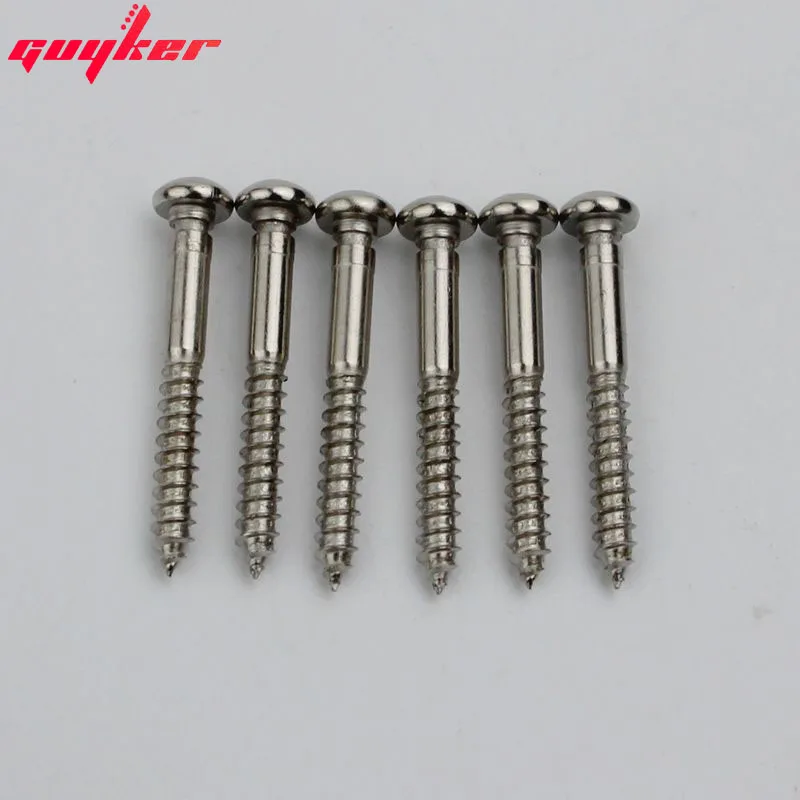 6 pcs Electric Guitar Bridge Saddles Tremolo System Bridge Tailpiece Mounting Fixed Screws with notch Guitar Accessories