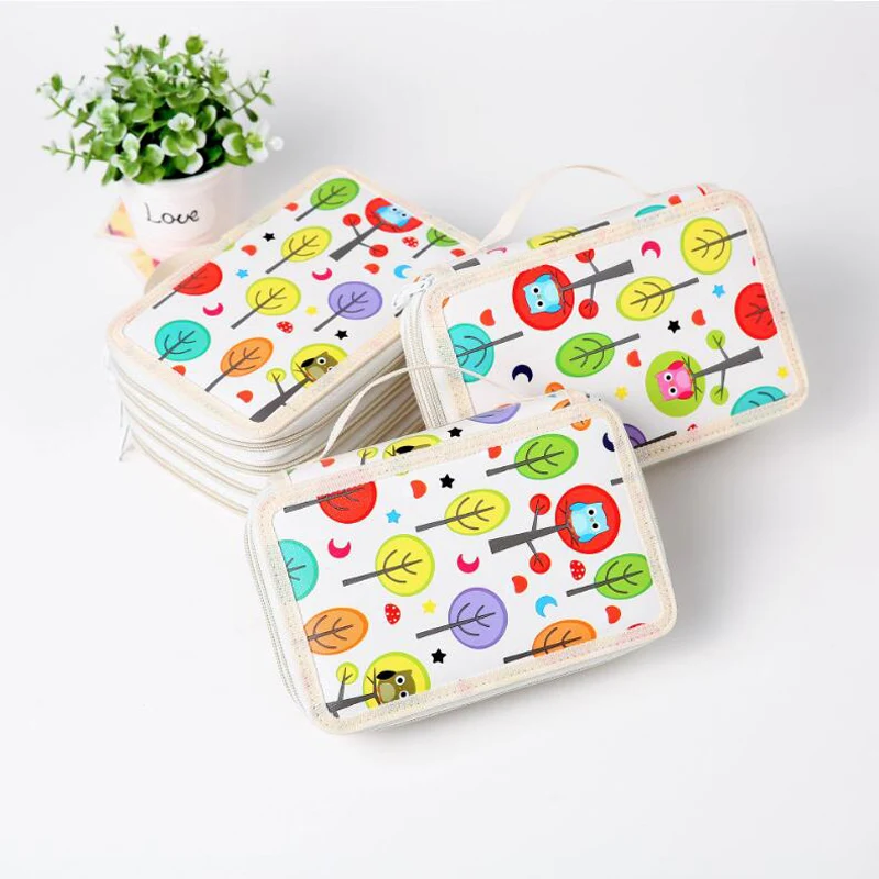 

32/52/72 Holes Pencil Case Owl Material Escolar Kalem Kutusu School Supplies Estuche Estojo Escolar Menina Pencilcase Box Etui