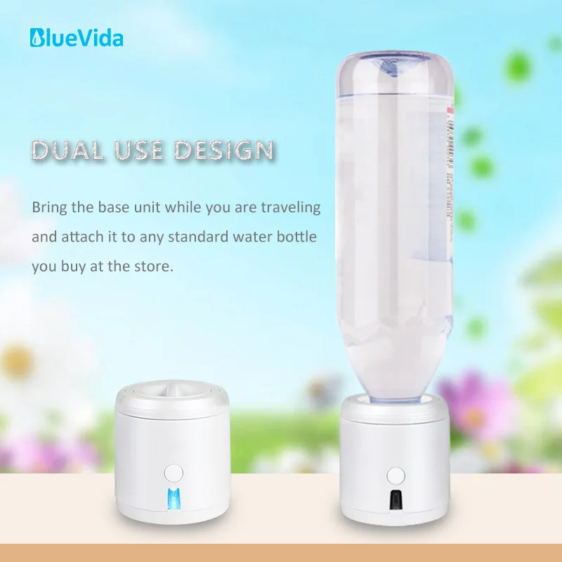 Bluevida Neue SPE + PEM Membran Wasserstoff Wasser Flasche, hohe konzentration und hohe reinheit h2 Wasserstoff Reiche Generator Wasser Ionisator