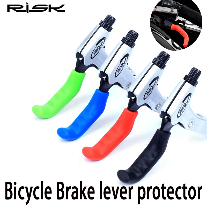 

RISK 1 Pair Mountain Bike Brake Lever Protector Cover Silicone Soft Road MTB Bicycle Universal Brake Handle Case Cap Non-slip