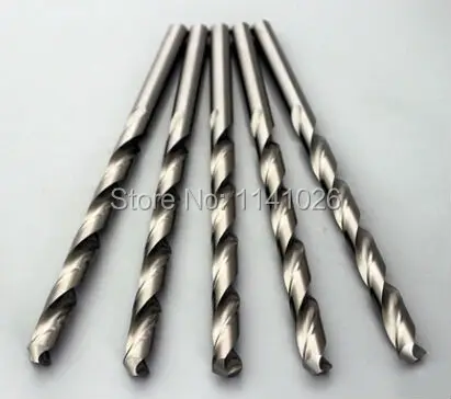 Gratis pengiriman Merek Baru 10 PCS 4.0mm-8.0mm Ekstra Straigth Panjang High Speed Steel Putar Bor Bit logam Shank Auger Drilling Bit