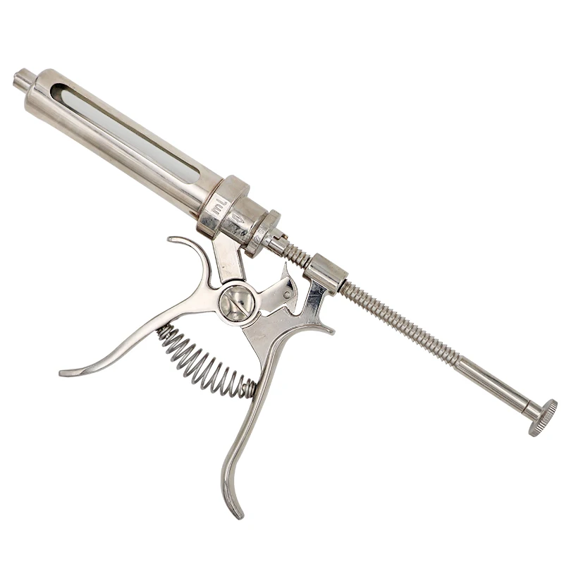 10/20/30/50ml Animals continuos injection syringe Revolver stainless steel vaccination gun Automatic for pig chicken sheep cow