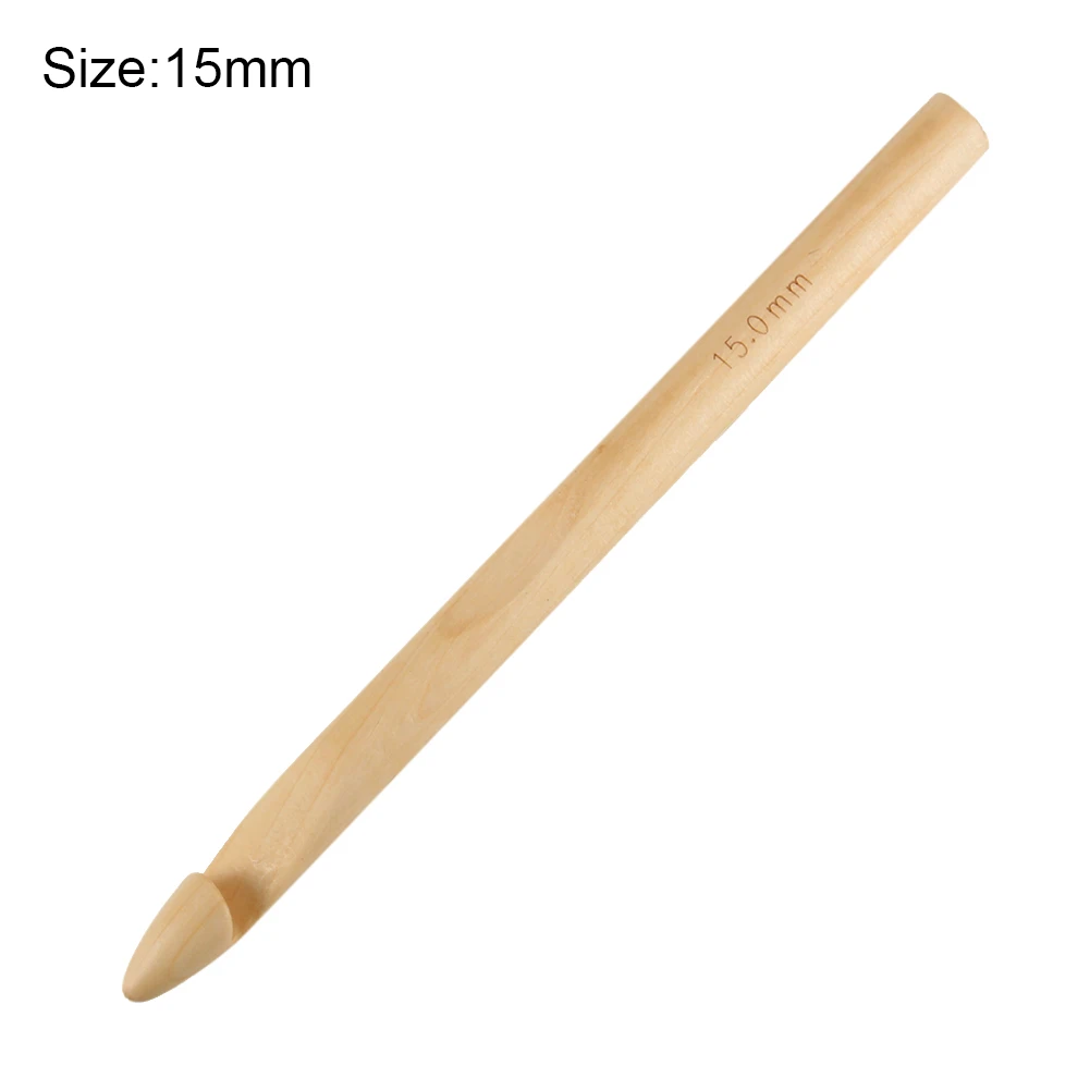 15/20/25/30mm Wood Crochet Hook Set DIY Knitting Needles Handle Home Knitting Weave Yarn Crafts Household Knitting Tools