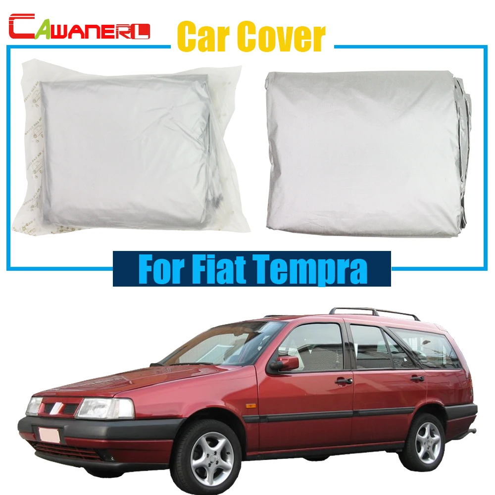 

Cawanerl Car Cover Outdoor Anti UV Sun Shade Sun Rain Snow Resistant Protector Cover Dustproof For Fiat Tempra