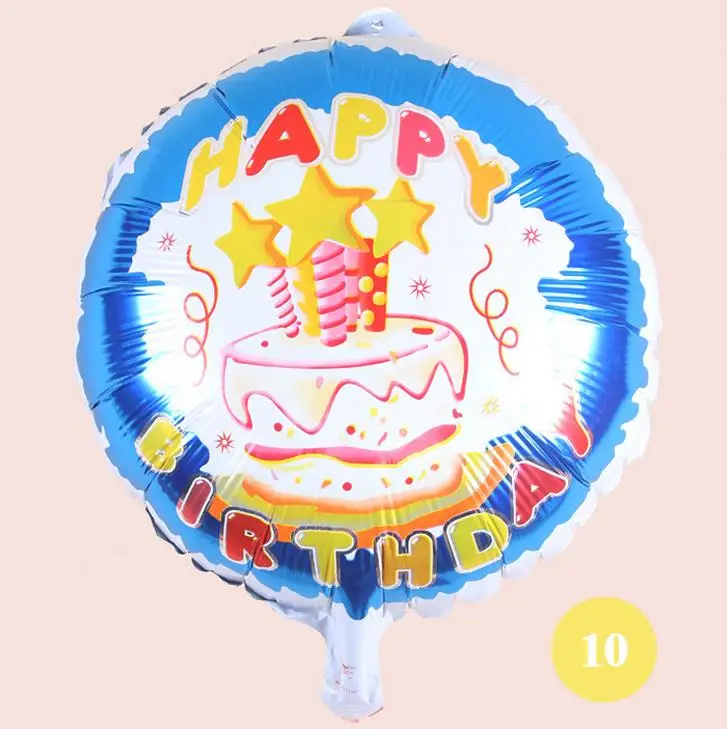 18 inch Happy Birthday Heart Air Balls Aluminum Foil Balloons Party Decorations Kids Helium Ballon Party Supplies