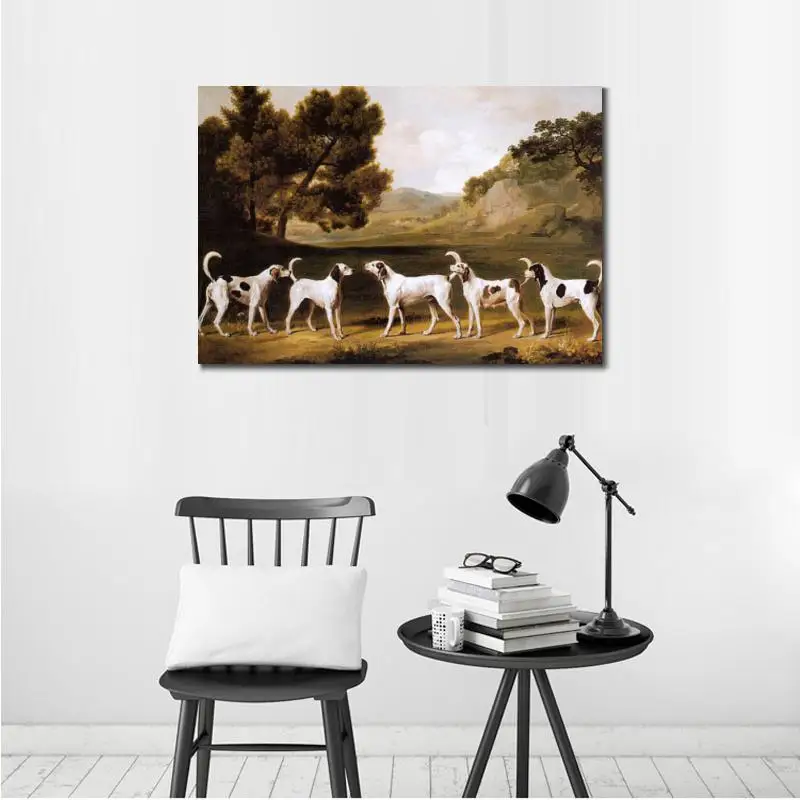 Hand Painted Canvas Art Hunting Dogs By Heywood Hardy Painting Oil Horse Riding Scenes High Quality Modern Animal Artwork Decor