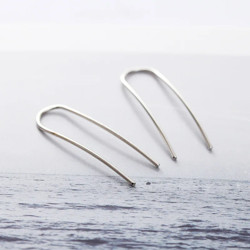 Fashion Jewelry U-shaped Ear Line Earrings For Women Gold/silver/black Copper Line Ear Beauty Of Simple Metal Ear Stud Earring