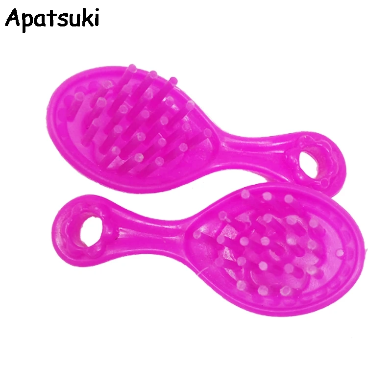

2pcs/lot Kids Playhouse Plastic Comb For Barbie Dolls For Monster Demon Dolls Kids Toy Doll House Party Toys For Girl Birthday