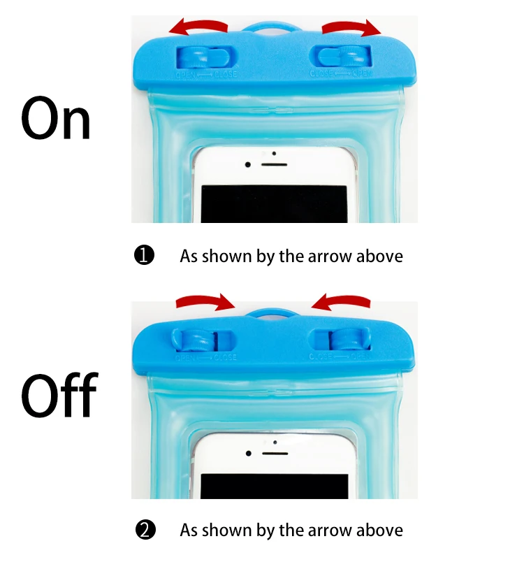 6.5\'\'Phone Waterproof Air Floating Swimming Bag Underwater Phone Case for River Trekking Boating Diving Surfing Water Sports