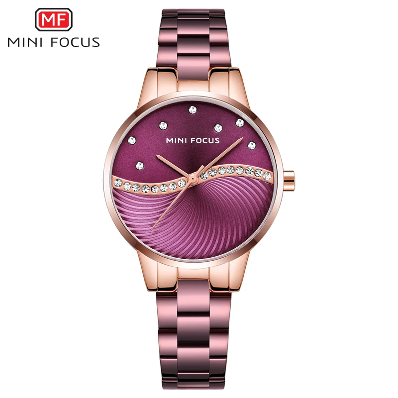 MINI FOCUS Womens Watches Top Brand Luxury Ladies Ultra Thin Watch Stainless Steel Waterproof Clock Quartz Wristwatch Woman 0263