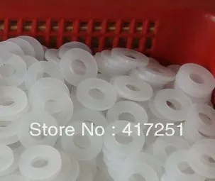 

50pcs Strandard Metric Nylon Flat Thick Washers M5(ID) x 10(OD) x 1mm Thick