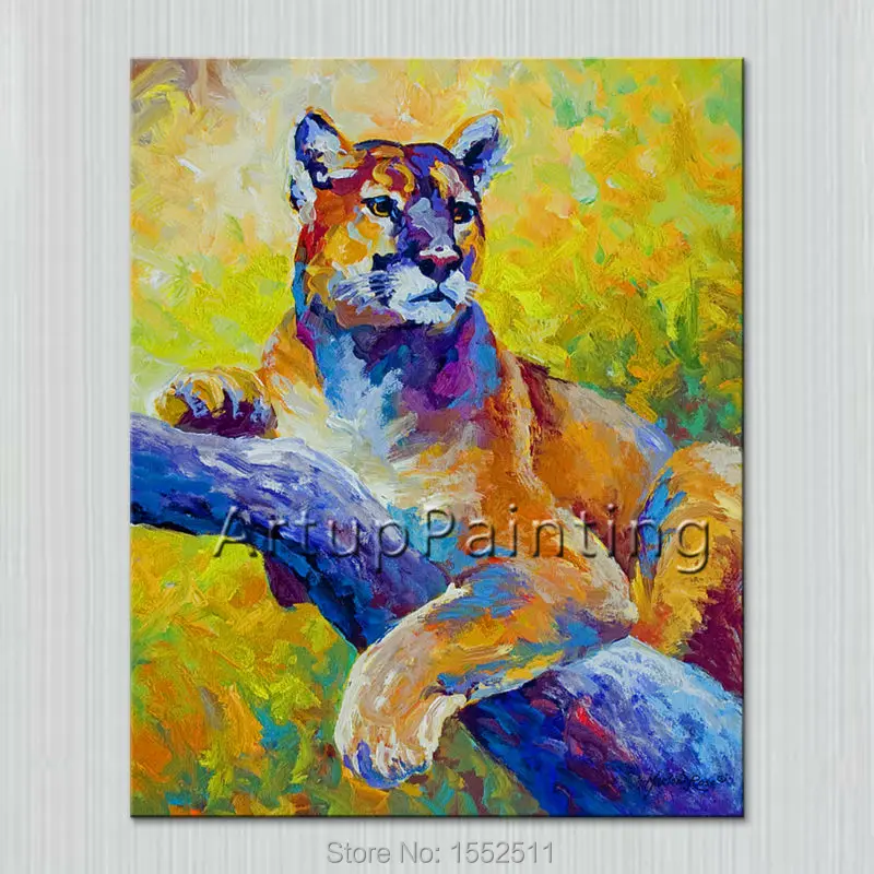 

Modern abstract oil paintings on canvas for pop art tiger manual painting animals pop art household adornment picture 5