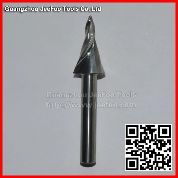 

6*12*28degree*1.5 Two flutes taper ball nose cutter for Advertising signs/cnc engraving tools For Acrylic