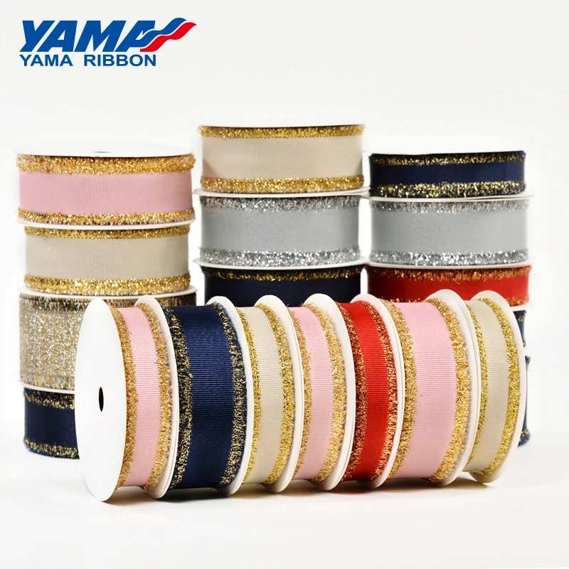 YAMA-Gold Purple Grosgrain Fringe Ribbon, 5, 8, 1, 1-1/2 \