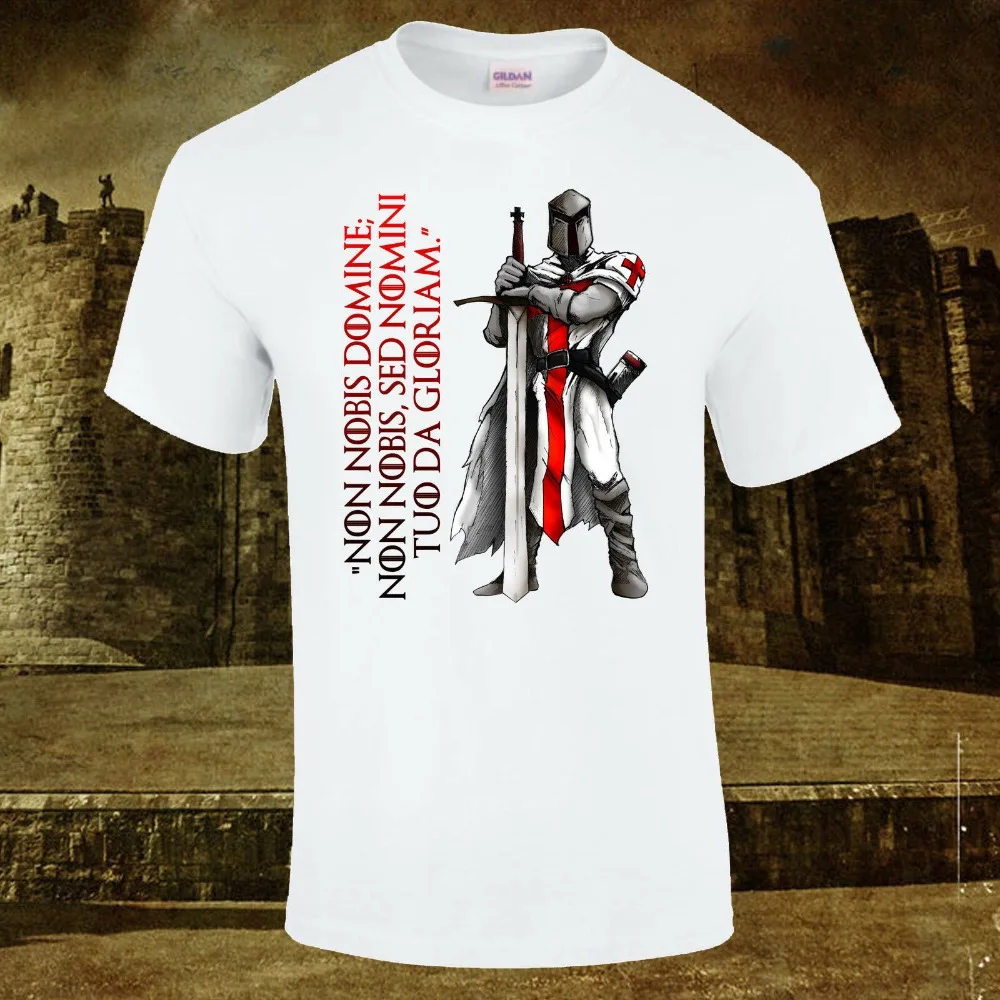 Knights Templar Crusader Teutonic Creed Gift Premium Quality Men Fashion 2019 Casual Slim Fit Brand Clothes Sports T Shirts