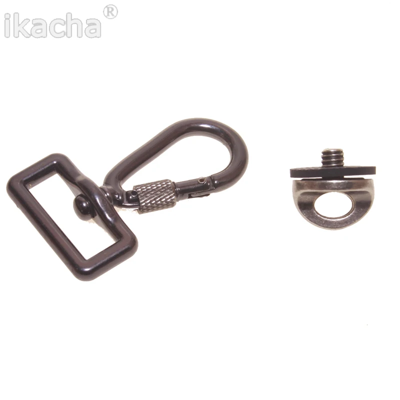SLR DSLR – adaptateur de connexion à vis 1/4 "+ crochet de connexion 1/4" pour bandoulière, sangle de cou, ceinture, étui