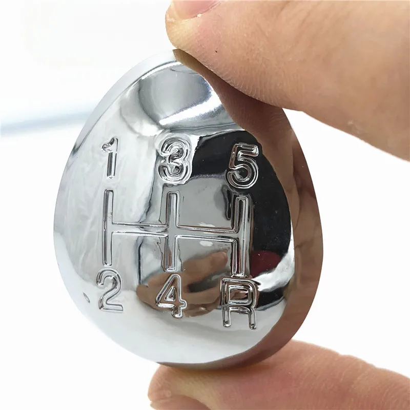 Chrome Car Styling Gear Stick Shift Knob Cap Emblem Badge Cover For Mazda 3 5 6 XEDOS CA Premacy 323 626 GE Premacy CP MPV LW