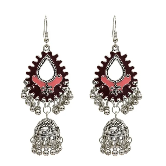 Afghan Vintage Indian Big Long Tassel Statement Earrings for Women Jhumka Arabia Gypsy Egyptian Turkish Tribal Jewelry