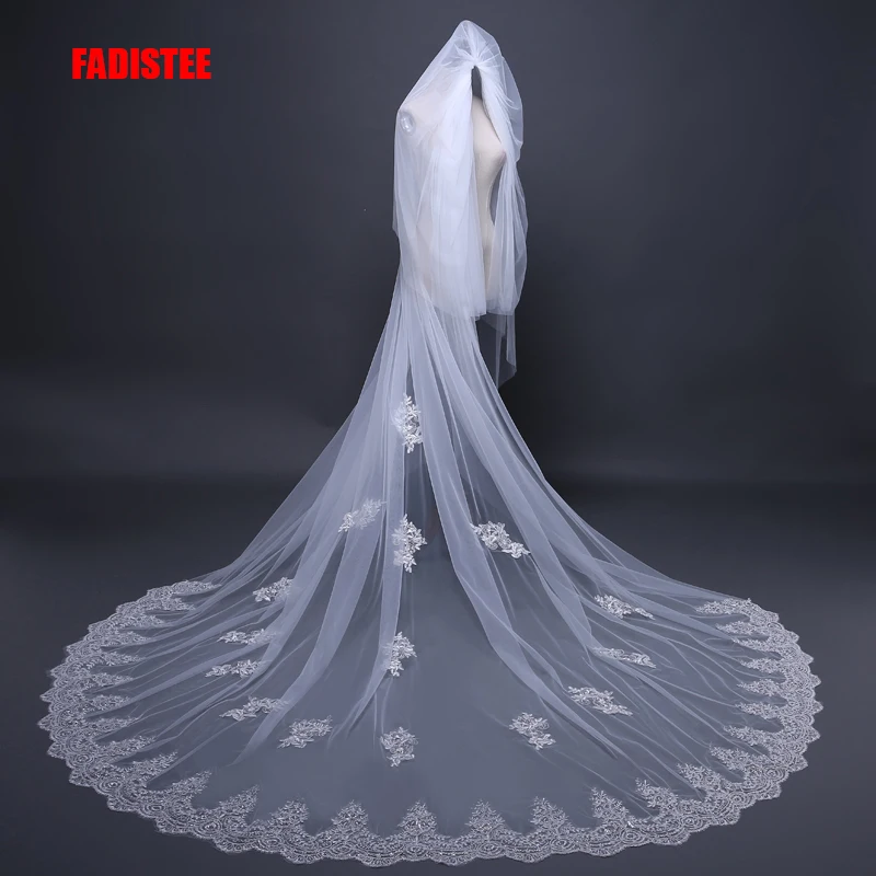 FADISTEE Wedding Bridal one-Layer Veil appliques Elegant Wedding Accessories Velos De Novia voile de mariee