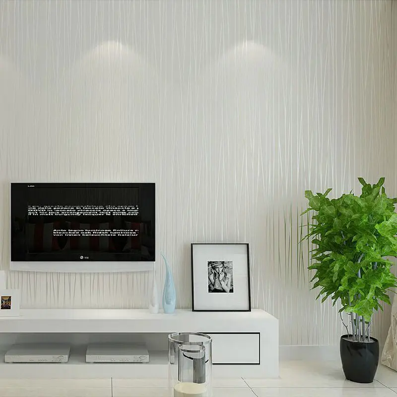 Non Woven Wallpaper Modern Solid Plain Color Vertical Striped Wall Paper Rolls Living Room Bedroom TV Background Papel De Parede