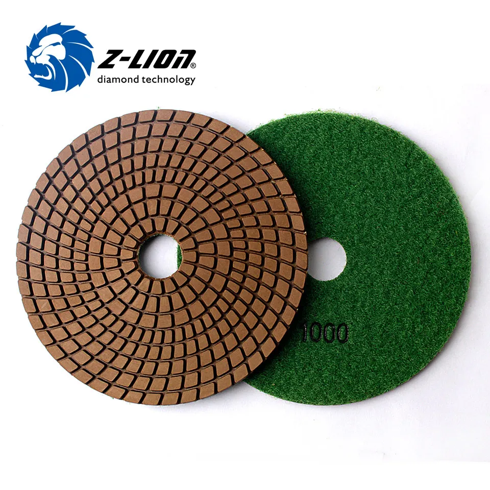 

Z-LION 5" 2 Pcs/Lot Diamond Tool For Wet Polishing Disc Flexible Polishing Pad Professional Spiral Disign Granite Marble Polish