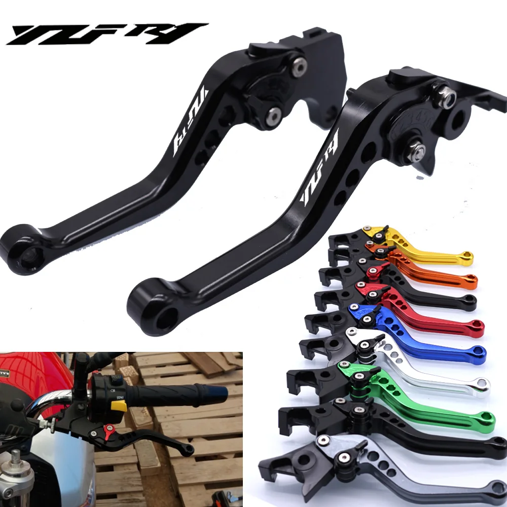 

For Yamaha YZFR1 R1 2002 2003 Motorcycle Accessories CNC Short Brake Clutch Levers LOGO YZFR1