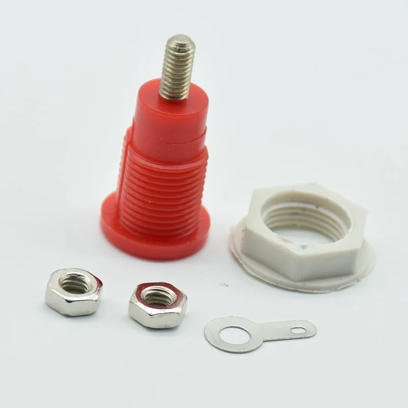 5pcs Terminal 4mm banana socket copper plug socket panel test 4 mm socket high insulation safety mother seat Connector