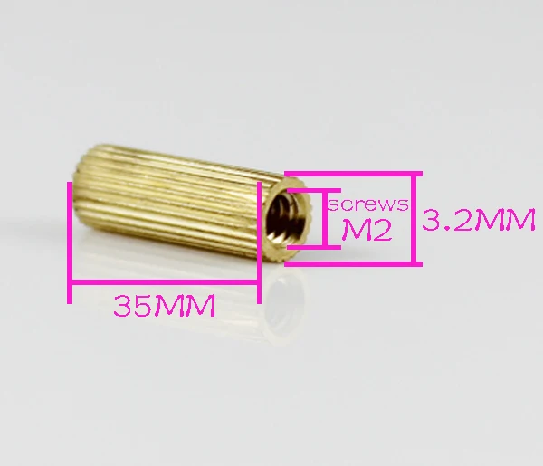 Columna de aislamiento de cámara cctv, tornillo redondo cilíndrico de cobre, 100 unids/lote, M2 x 35mm, Envío Gratis