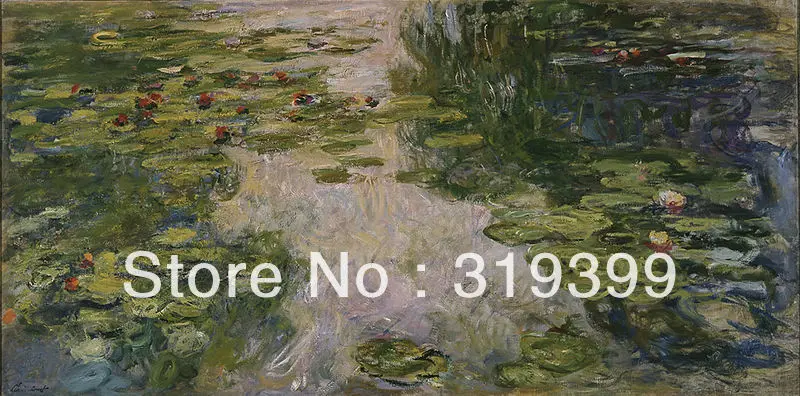 

Claude Oil Painting Reproduction on Linen canvas,Water Lilies 1917-1919 by claude monet,handmade,Free Fast Ship,museum Quality