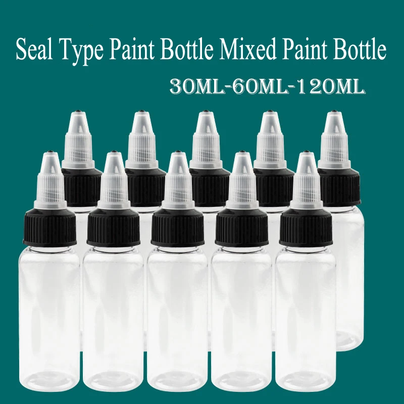 Model Paint Mixed Bottle Empty Paint Bottles Storage Bottle 30ml 60ml with Mixing  Steel Ball Hobby Painting Tools Accessory