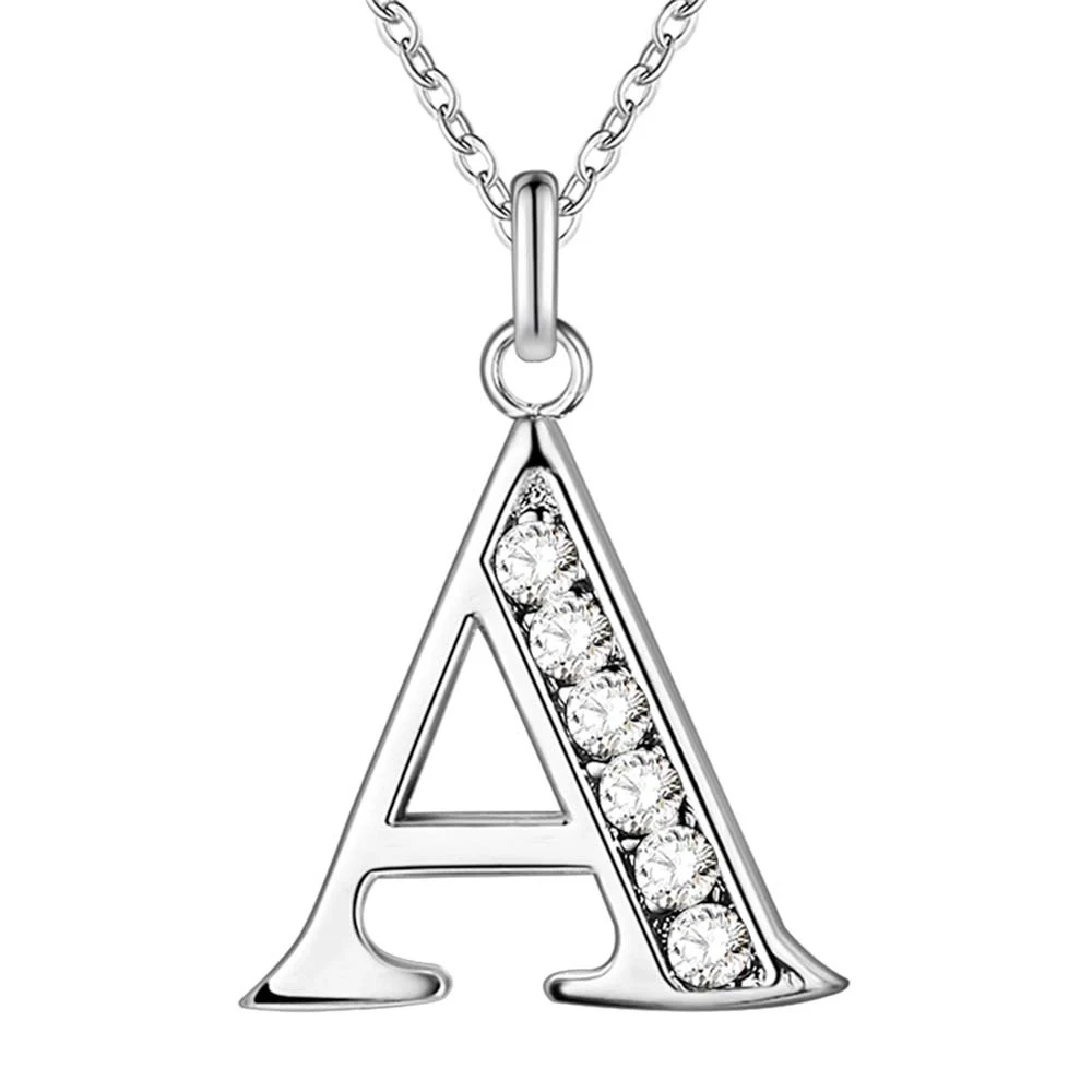 925 jewelry  pendant necklace 26 letters silver 925 sterling silver name necklace