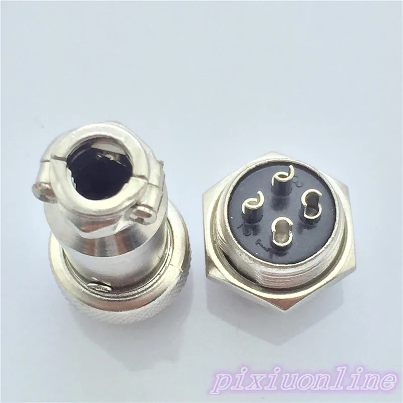 1set GX16 4 Pin Male Female Diameter 16mm L72 Circular Connector Aviation Socket Plug Wire Panel Connector High Quality