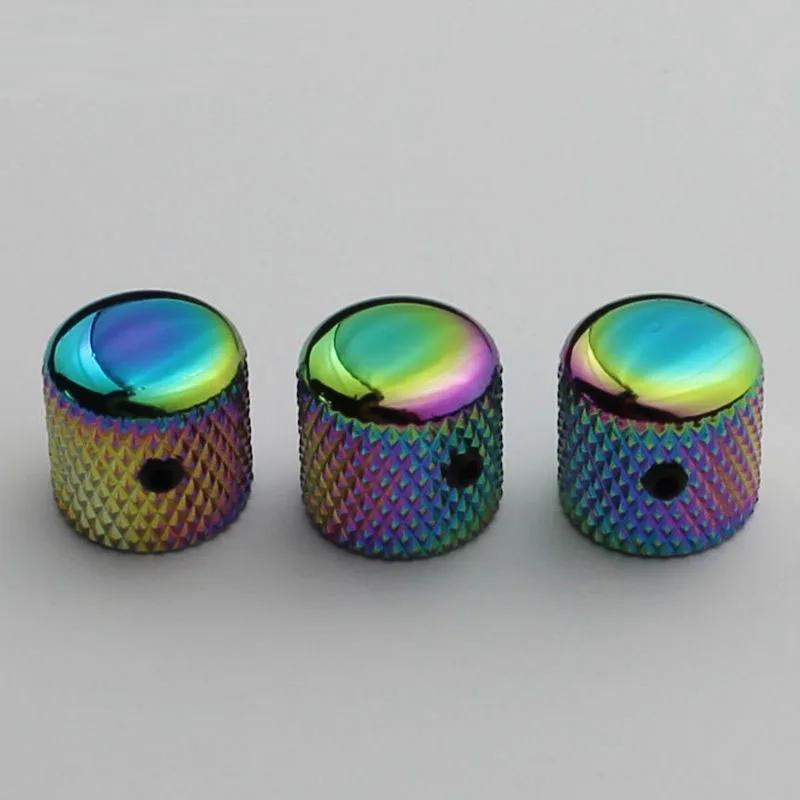 1 Piece Dome Metal Pure copper Chameleon Rainbow Knob For Electric Guitar Bass