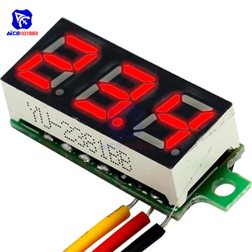 5 Farben Verfügbar Mini LED Digital-Voltmeter DC 4-30V 0,28 Zoll 3-Draht DC 0-100V Volt Spannungsmesser Messgerät Tester LED-Anzeige – Detail 10