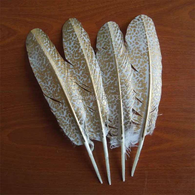 20Pcs/lot!25-30cm long Plating Turkey Round quill feathers,High Qulaity Turkey Quills,Fly Tying or Crafts,