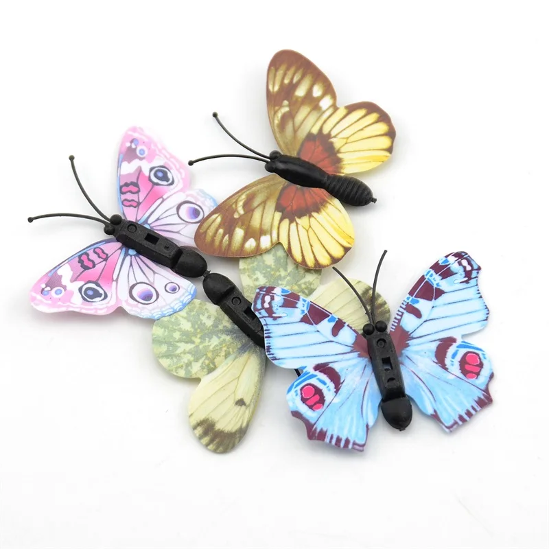 New 10pcs simulation 3D color butterfly wall stickers simulation insect decorations children's baby toys enlightenment decals