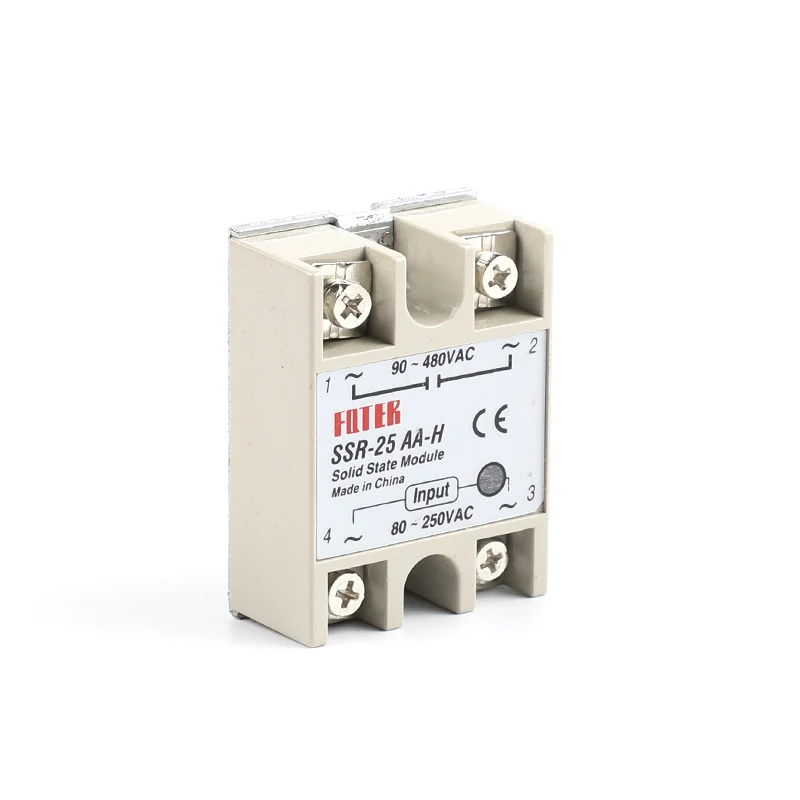 solid state relay SSR-25AA-H 25A actually 80-250V AC TO 90-480V AC SSR 25AA H relay solid state Resistance Regulator