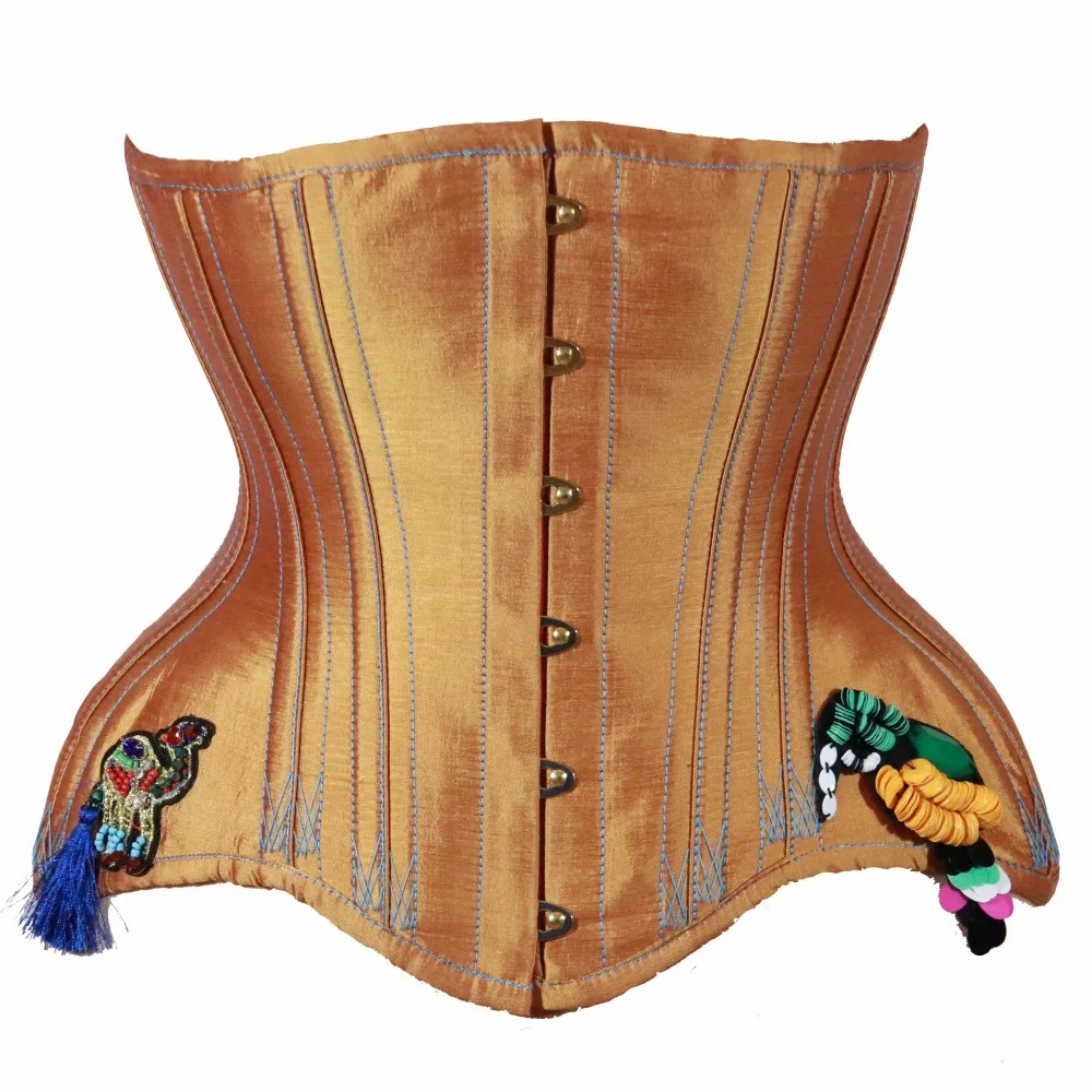 

Annzley Daisy Corsets Real Silk Double Steel Boned Underbust Corset Korsett For Sale